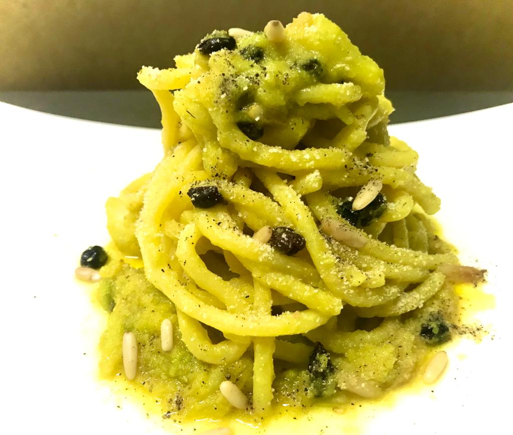 Bucatini con broccoli arriminati